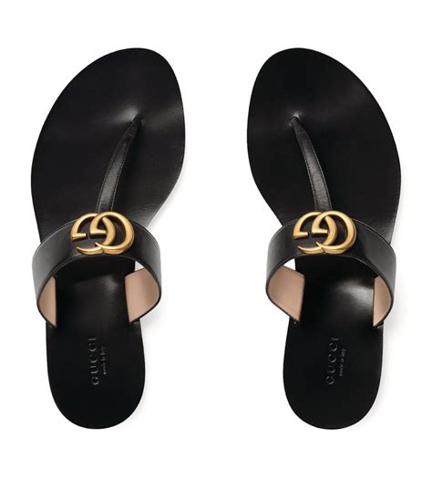 gucci double g leather sandals